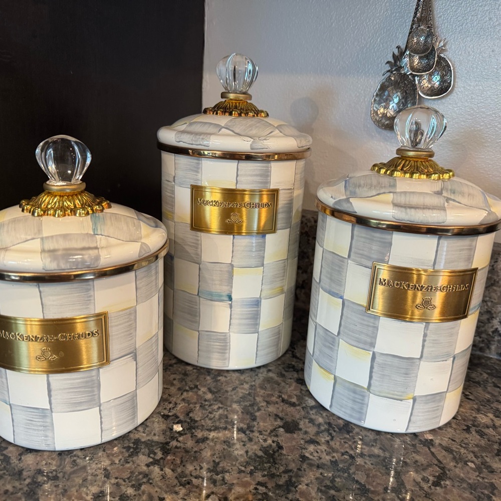 MacKenzie-Childs Checkered Canister Set